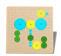 Тактильно-развивающая панель с разноцветными шестеренками - fgospostavki.ru - Верхняя Пышма