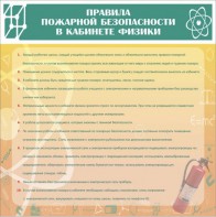 Стенд "Правила пожарной безопасности в кабинете физики" - fgospostavki.ru - Верхняя Пышма
