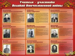 Стенд "Учителя-участники Великой Отечественной войны" - fgospostavki.ru - Верхняя Пышма