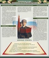 Стенд "Уставы. Закон военной службы. Военная присяга" - fgospostavki.ru - Верхняя Пышма